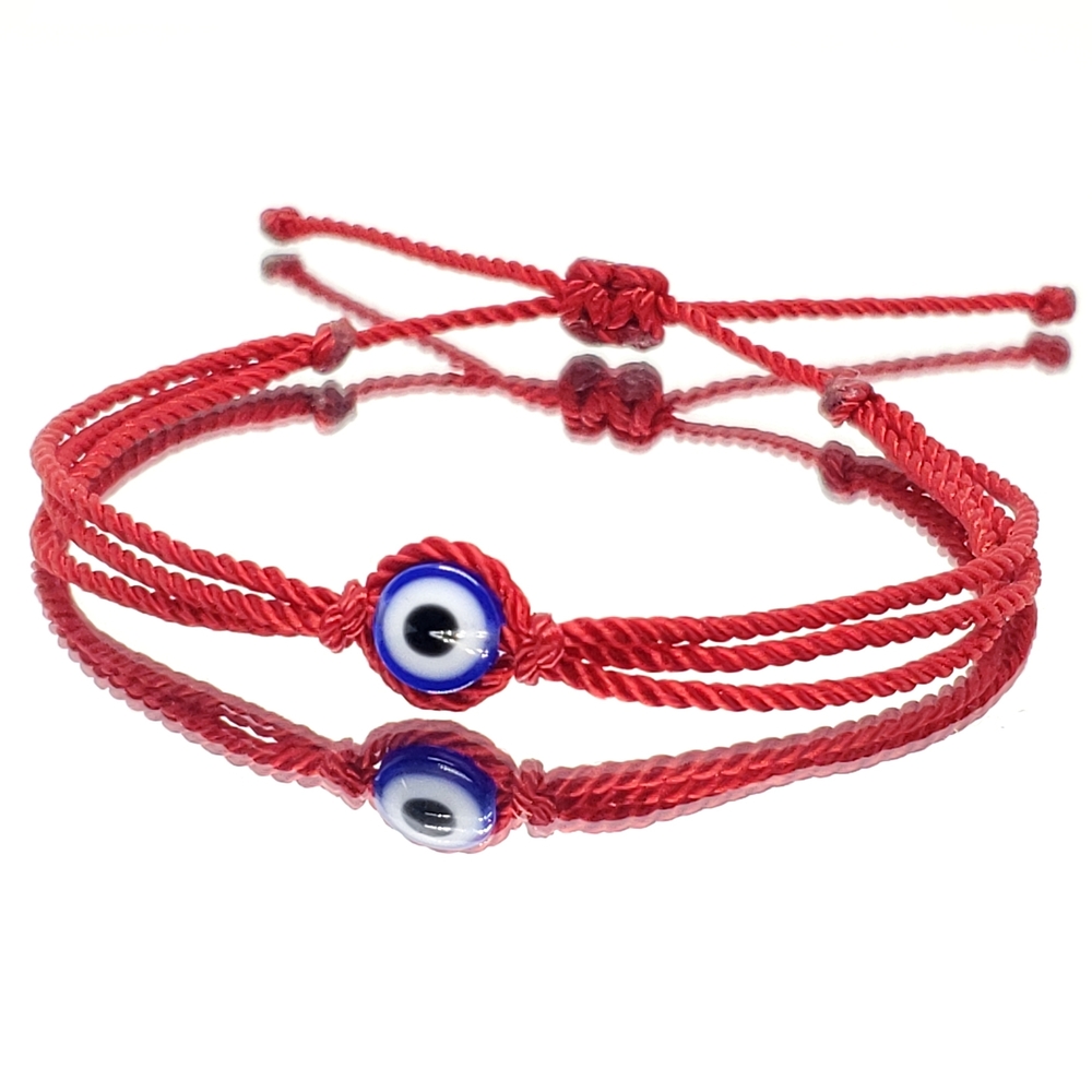 Good luck red string bracelet, evil eye protection amulet,beautiful red …